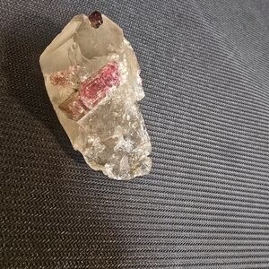 Raw Crystal with Pink and Clear Accents